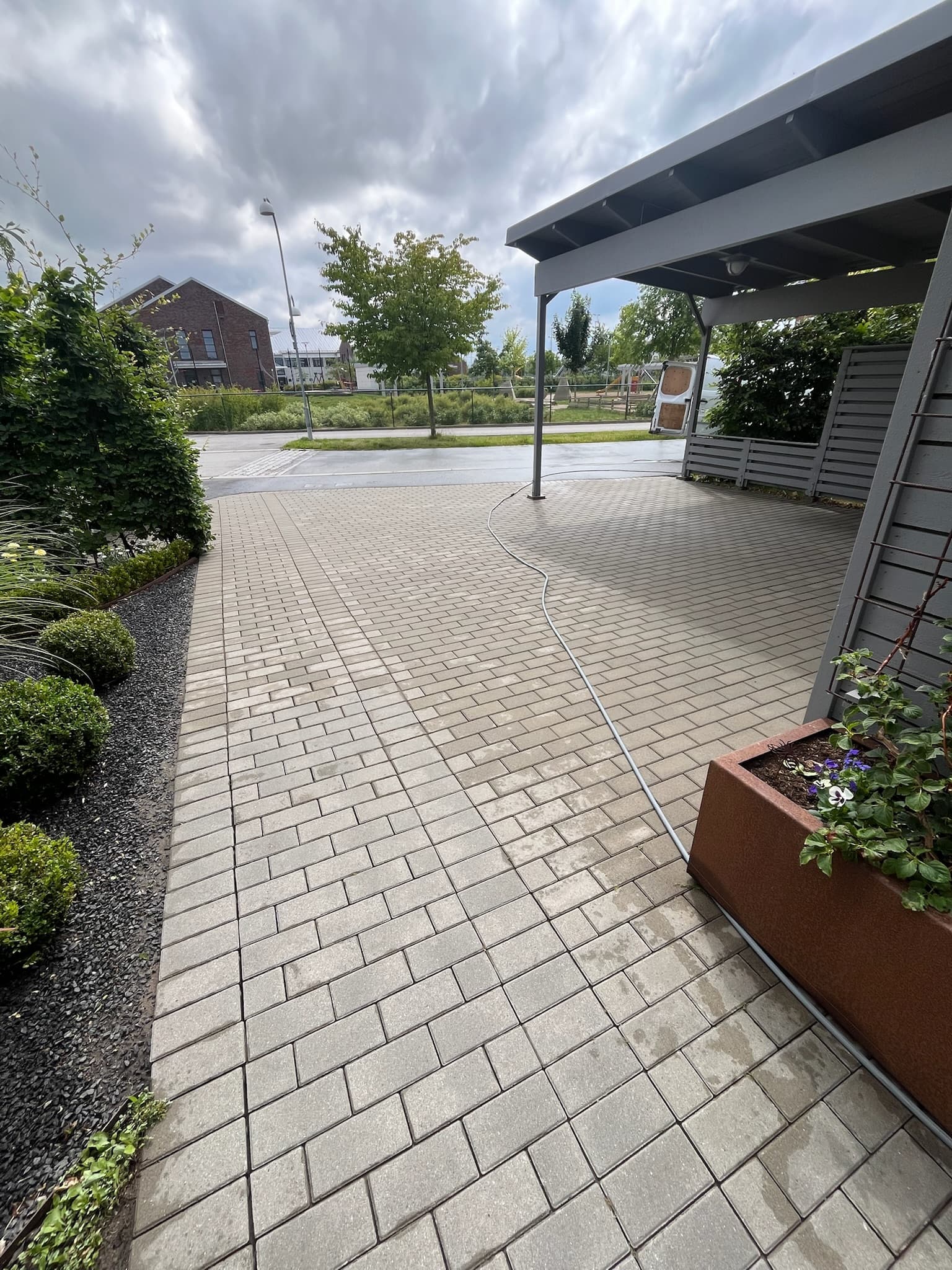 Villa i Hjärup - Stentvätt - Före